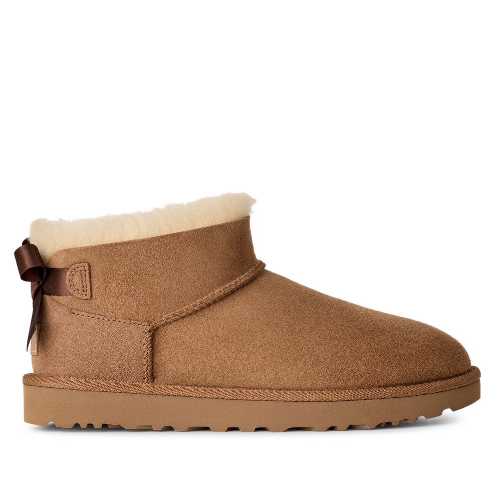 UGG ULTRA MINI BAILEY BOW 1185491 מגפון זמש קאמל