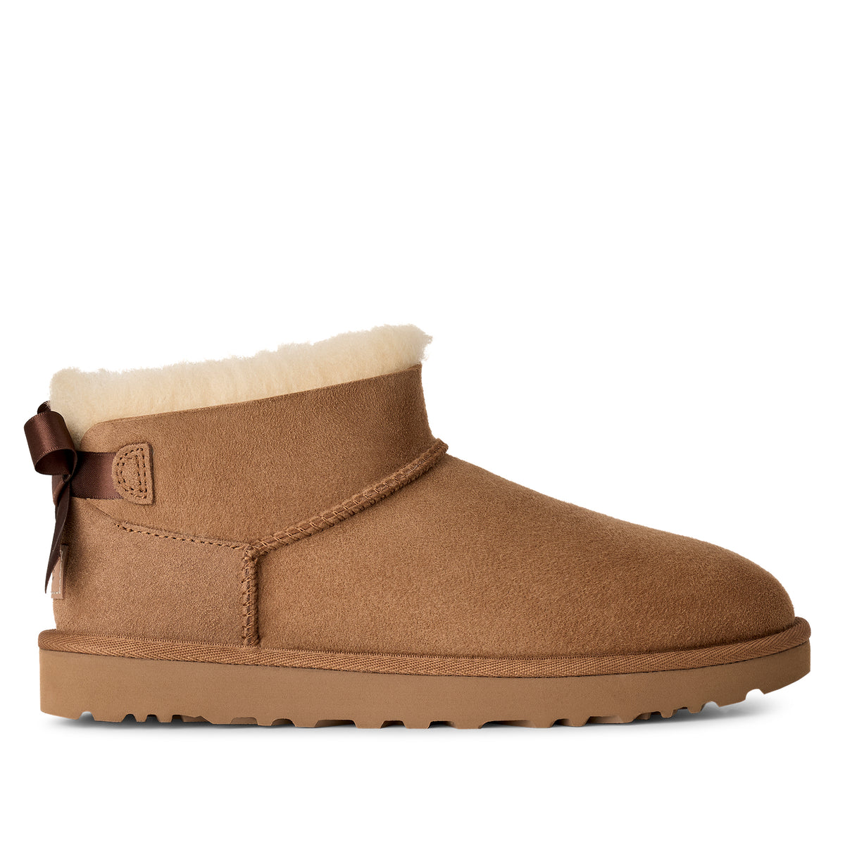UGG ULTRA MINI BAILEY BOW 1185491 מגפון זמש קאמל