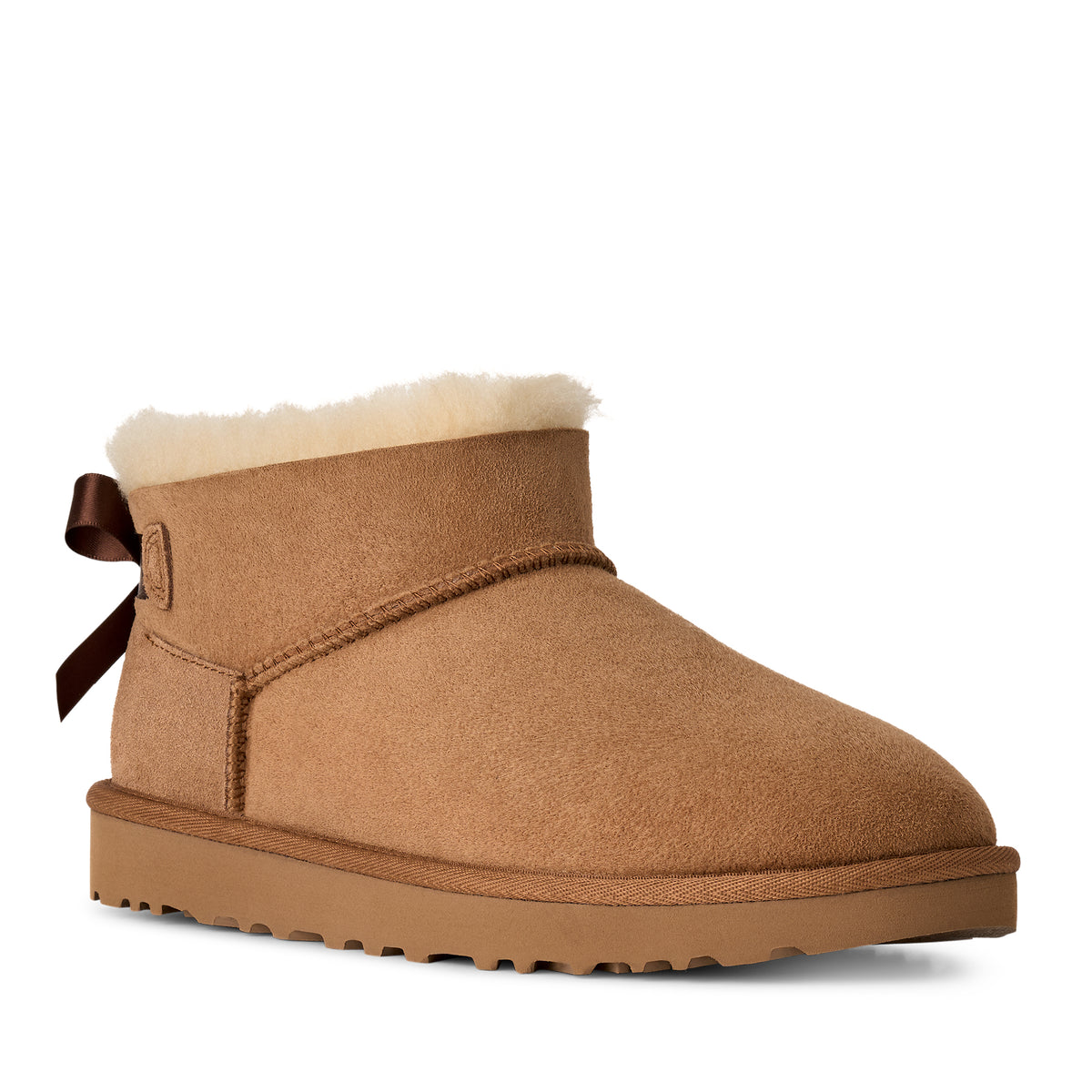 UGG ULTRA MINI BAILEY BOW 1185491 מגפון זמש קאמל