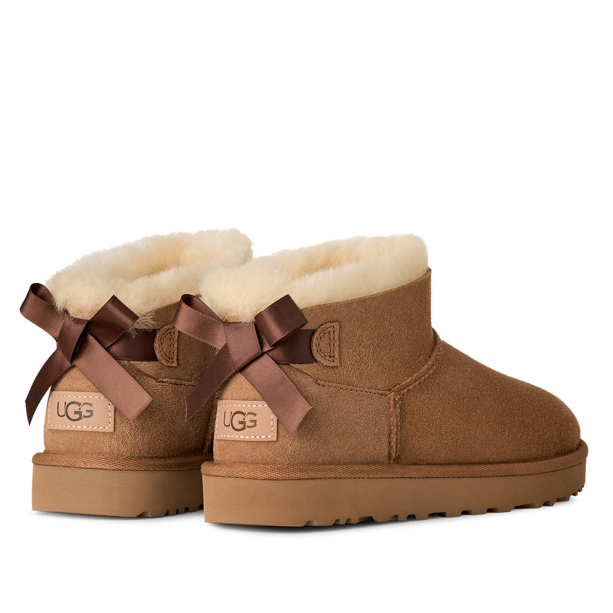 UGG ULTRA MINI BAILEY BOW 1185491 מגפון זמש קאמל