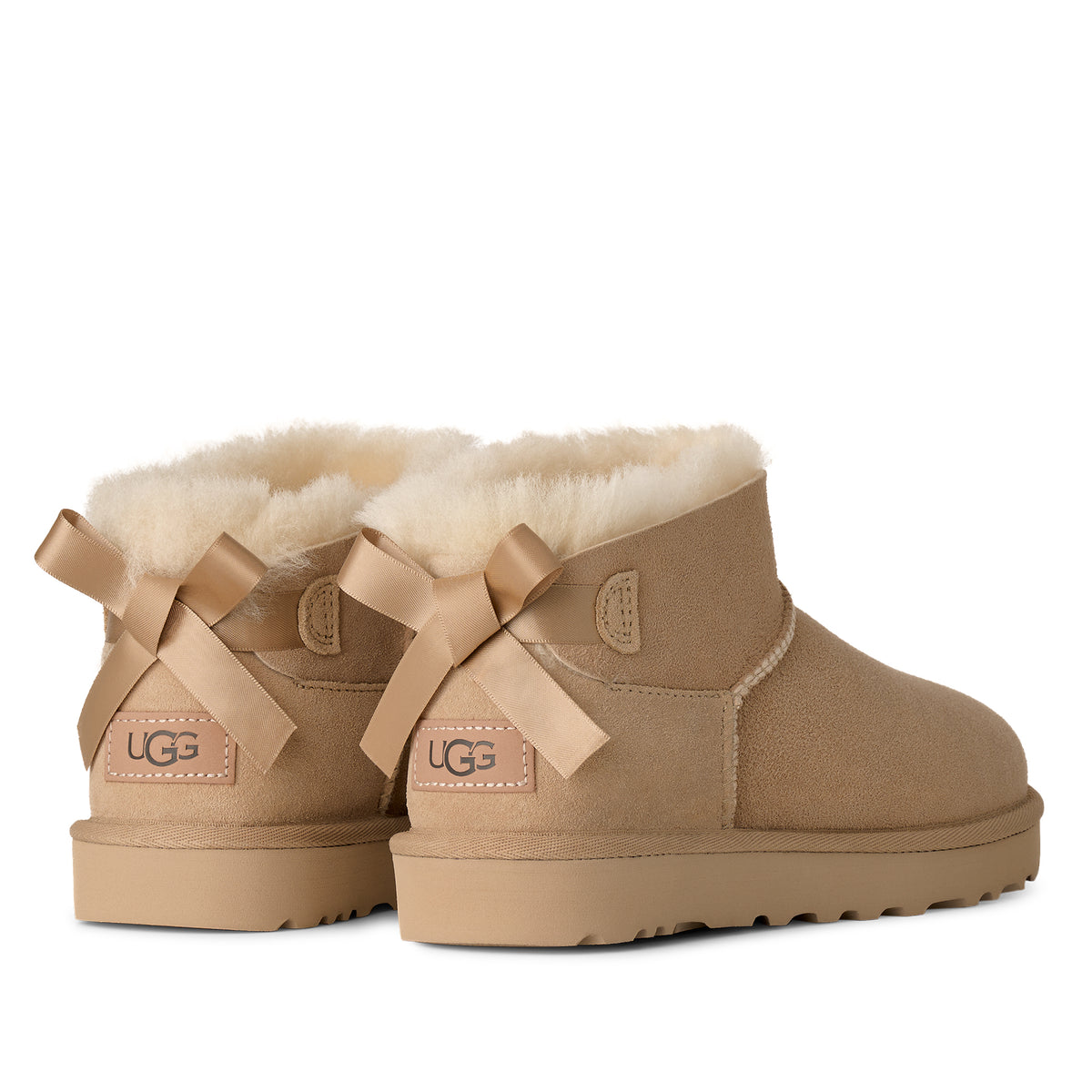 UGG ULTRA MINI BAILEY BOW 1185491 מגפון זמש חול