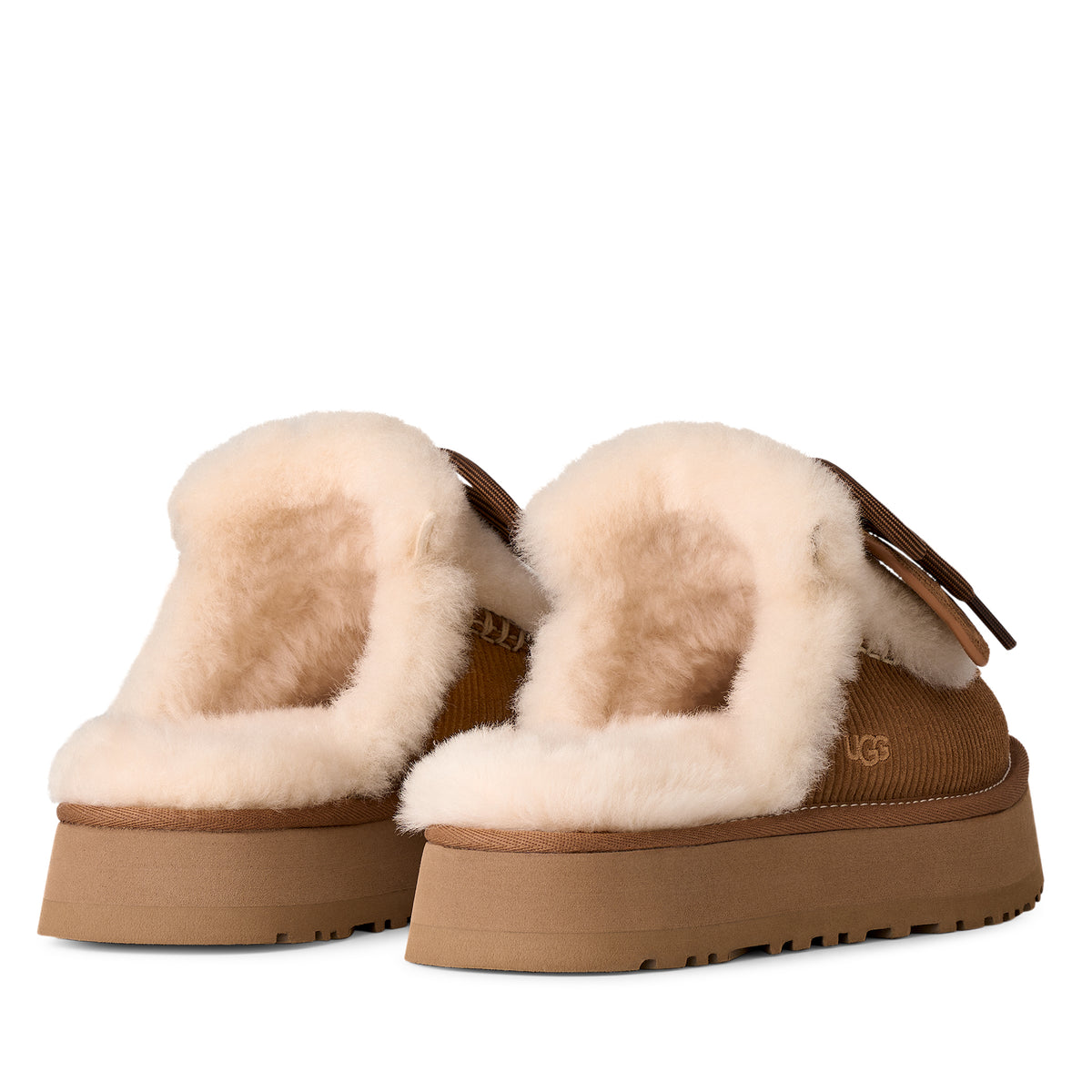 UGG DISQUETTE HERITAGE 1180360 כפכף פלטפורמה מרופד קאמל
