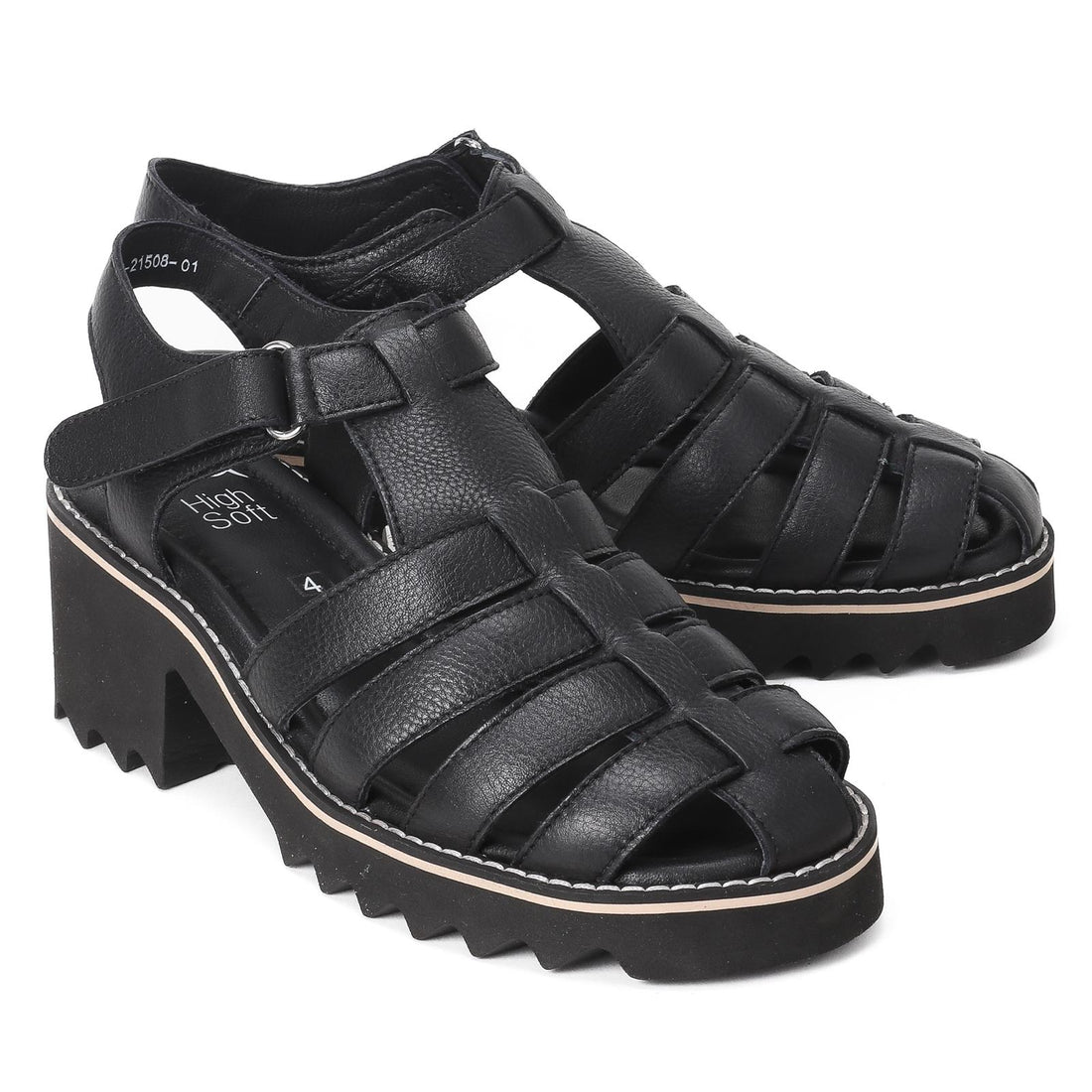 COMO סנדל פלטפורמה נוחות שחור