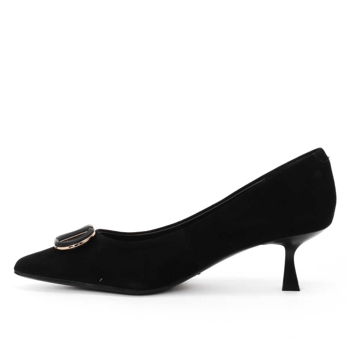 DSTINA T62170D שחור סירה זמש עקב קיטן bingo-shoes