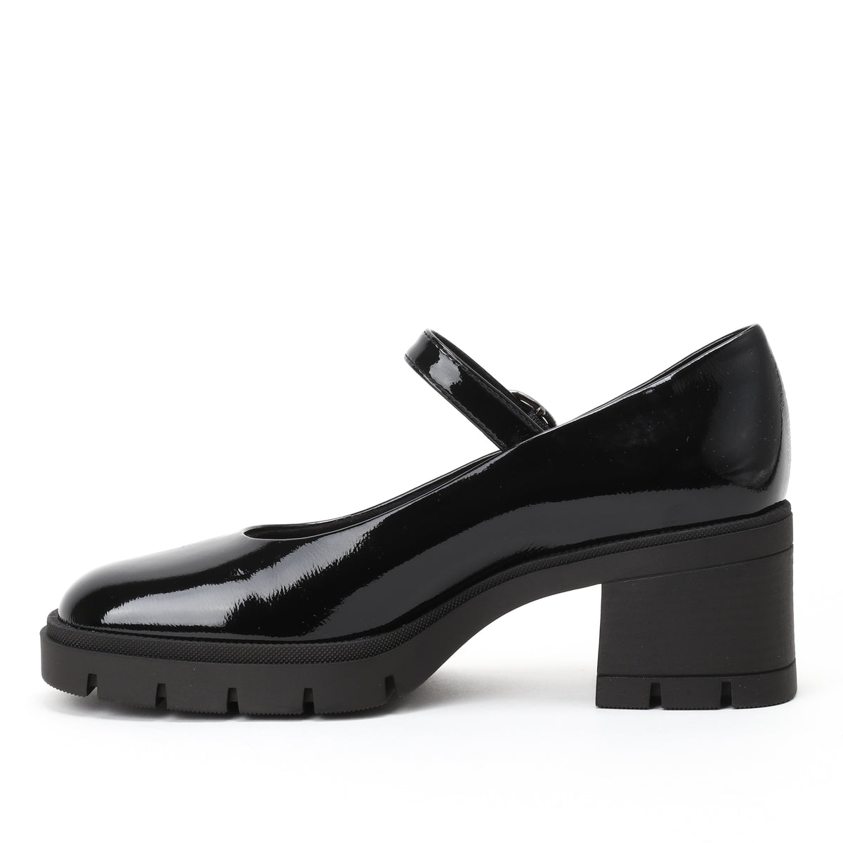 DSSTELLA נעל מרי ג’יין לק שחור עקב בלוק bingo-shoes