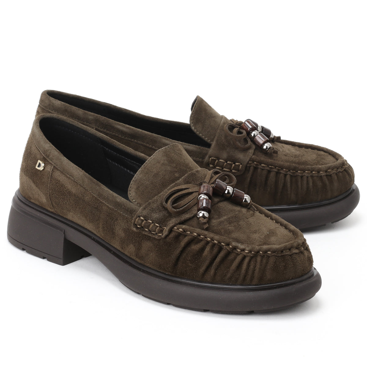 DSNOLA ירוק מוקסין זמש bingo-shoes